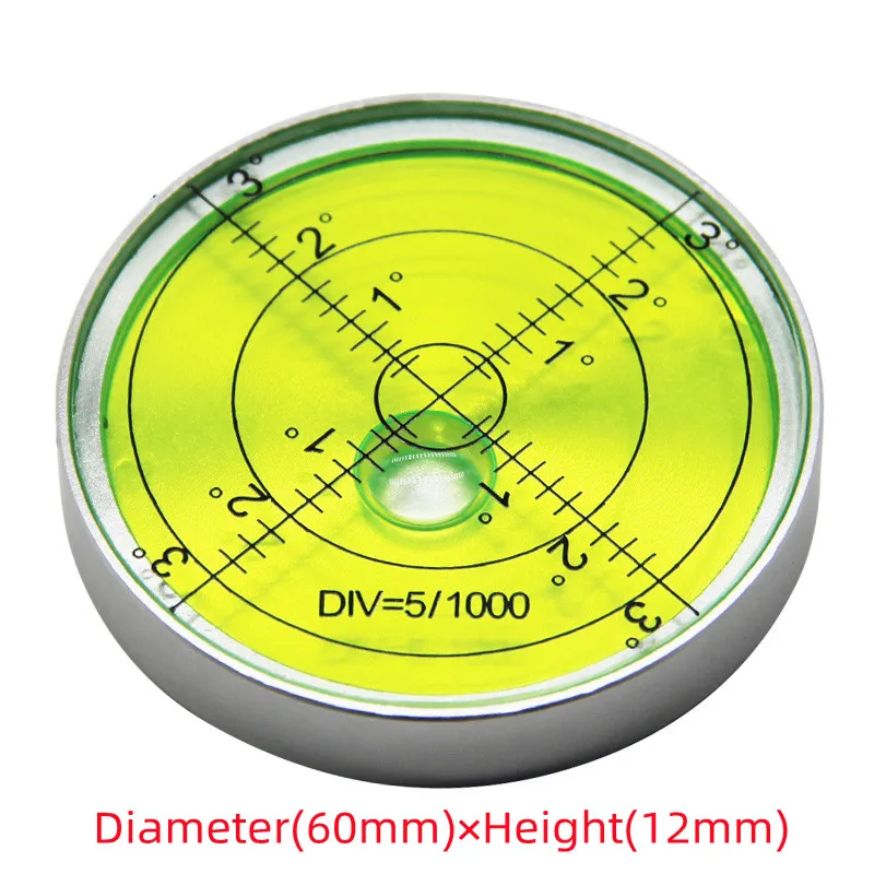 spirit level metal horizontal bubble high precision level bubble round levelmagnetic spirit 60*10/12mmmm