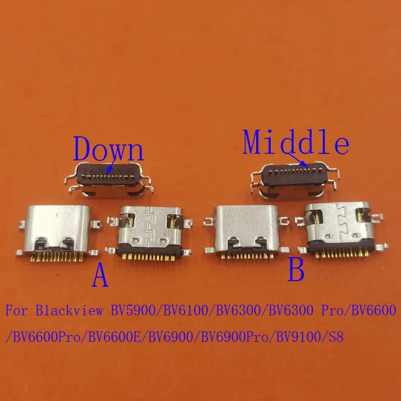 2-50Pcs Dock Connector USB Charging Charger Type C Plug For Blackview BV9100 BV6100 BV6300 S8 BV5900 BV6900 Pro BV6600 BV6600E