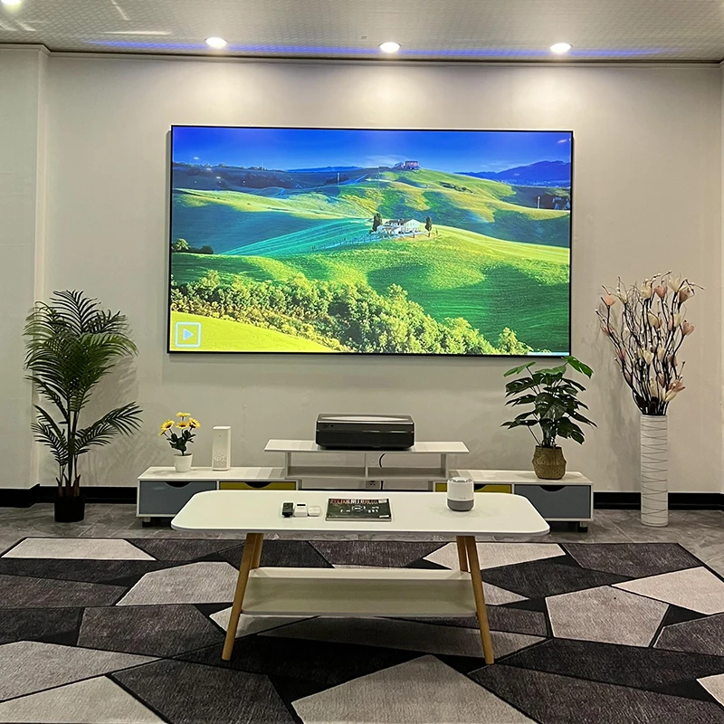 2026 Fresnel 5.0 pro ALR UST Projection Screen Fixed Frame 4/8K 3D Cinema Ultra Short Throw Projectors Ambient Light Rejecting