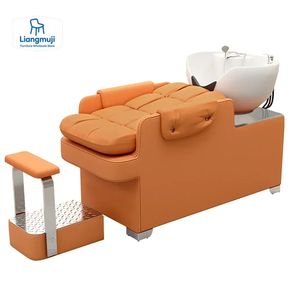 

Luxury Unique Shampoo Bed Fashion Nordic Simple Ergonomic Shampoo Recliner Modern Nordic Cadeira De Barbearia Salon Furniture