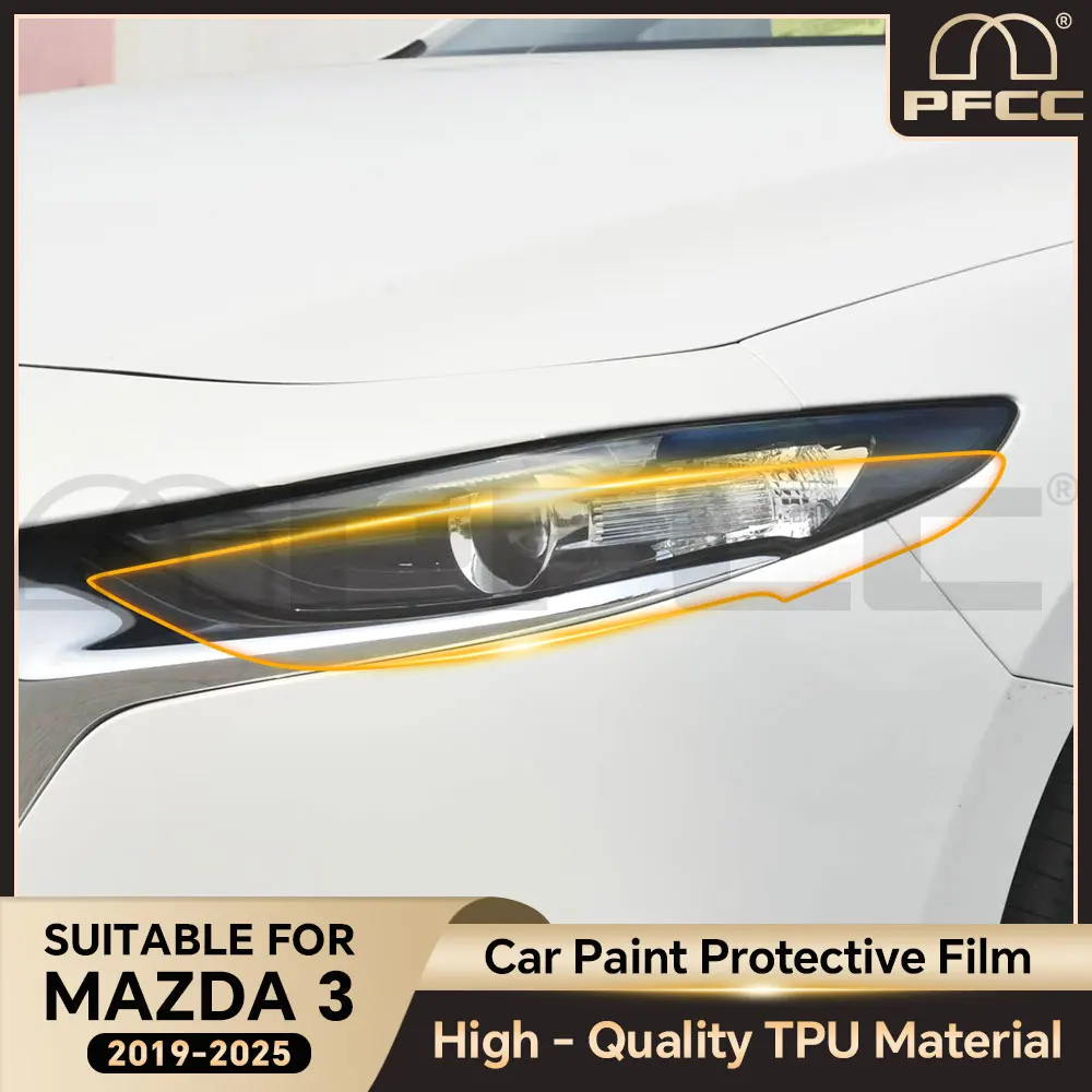 

Paint Protection Film Self-Healing Bra PPF Body Sticker Accessories Anti-Scratch Resistant For Mazda 3 2019 2020 2021 2022-2025.