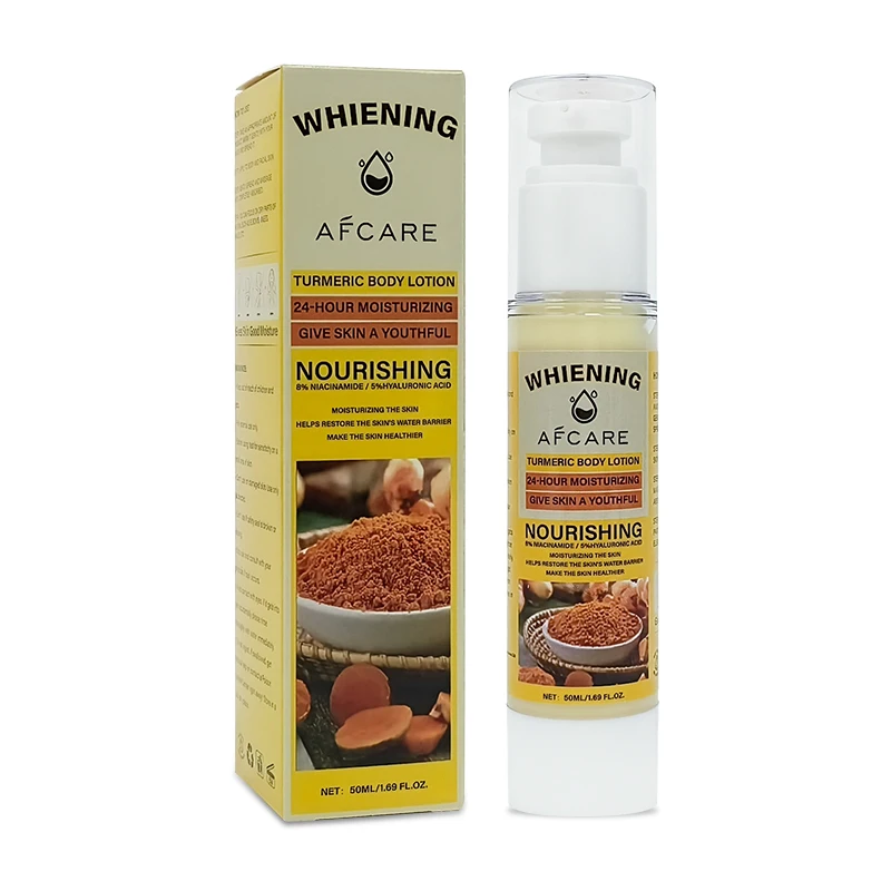Natural Turmeric Lotion Skin Brightening Cream Moisturizing Face & Body Radiant Nourishing Formula Face Cream