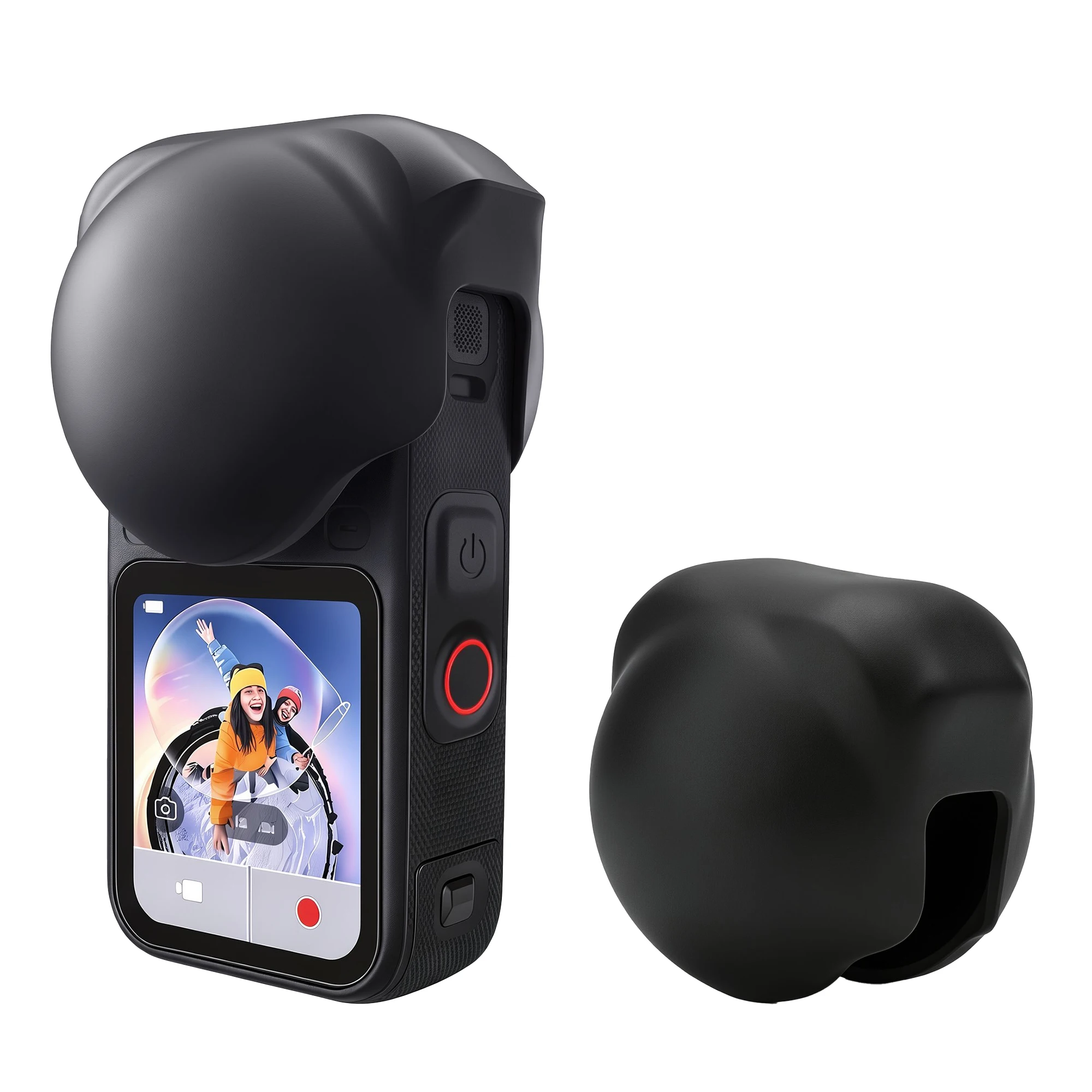 Silicone Lens Cover Cap for Insta360 X6, Anti-Scratch and Dust-Proof Lens Protective Cover Lens Guard Protector Camera Accessory