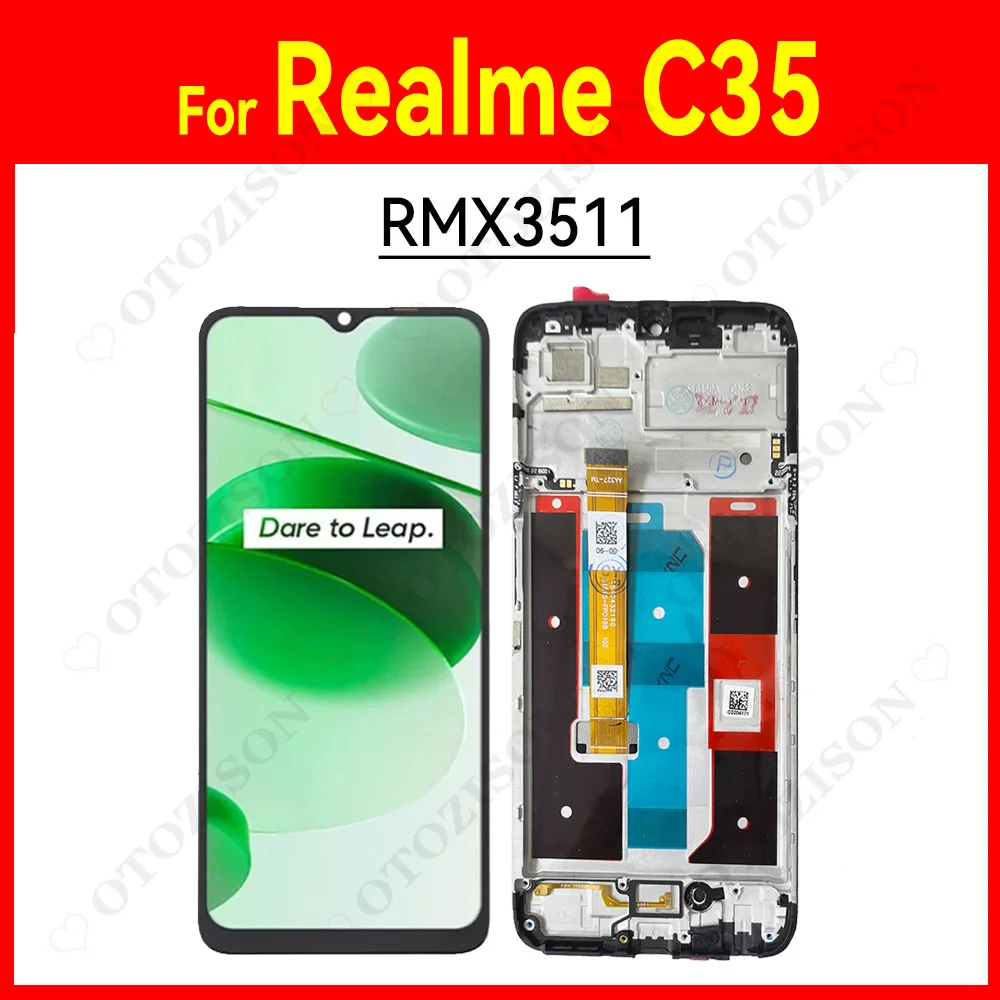 tela-lcd-de-66-polegadas-para-oppo-realme-c35-com-aro-rmx3511-display-lcd-com-touch-digitizer-peca-de-reposicao-para-tela-realme-c35
