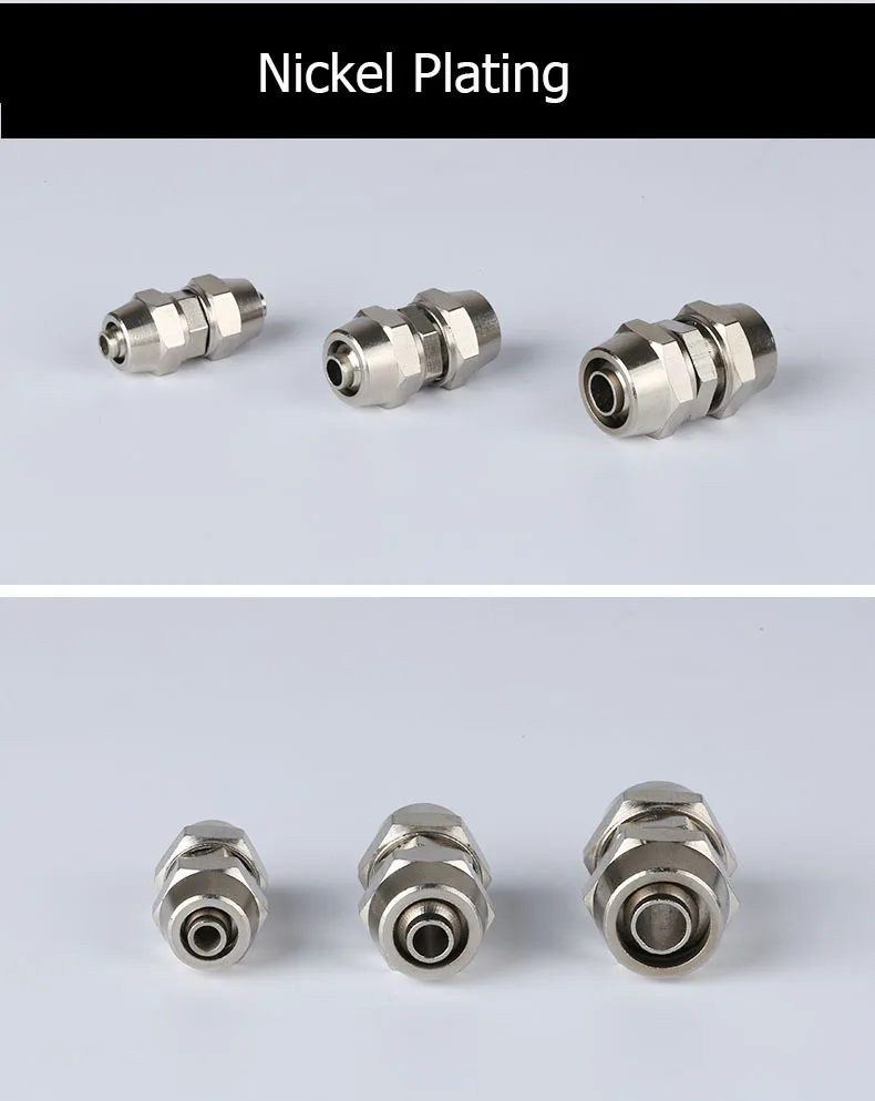5ชิ้นตัวลดศูนย์กลาง PG12-8 12มม. ถึง8มม. ท่อทองเหลืองสองทางข้อต่อลมข้อต่อสวมเร็ว