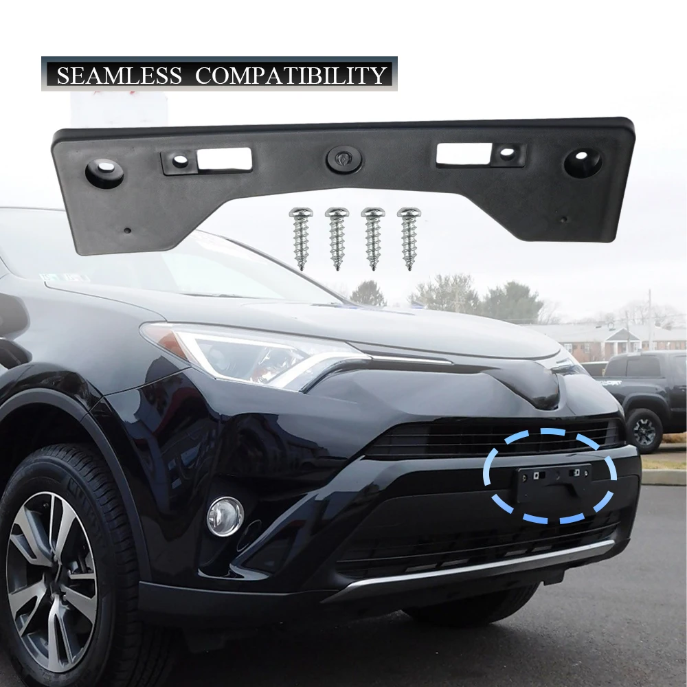 

Car front bumper license plate frame bracket 521140R090 REPT017329 TO1068136 fit for Toyota RAV4 Hybrid Limited 2016-2018