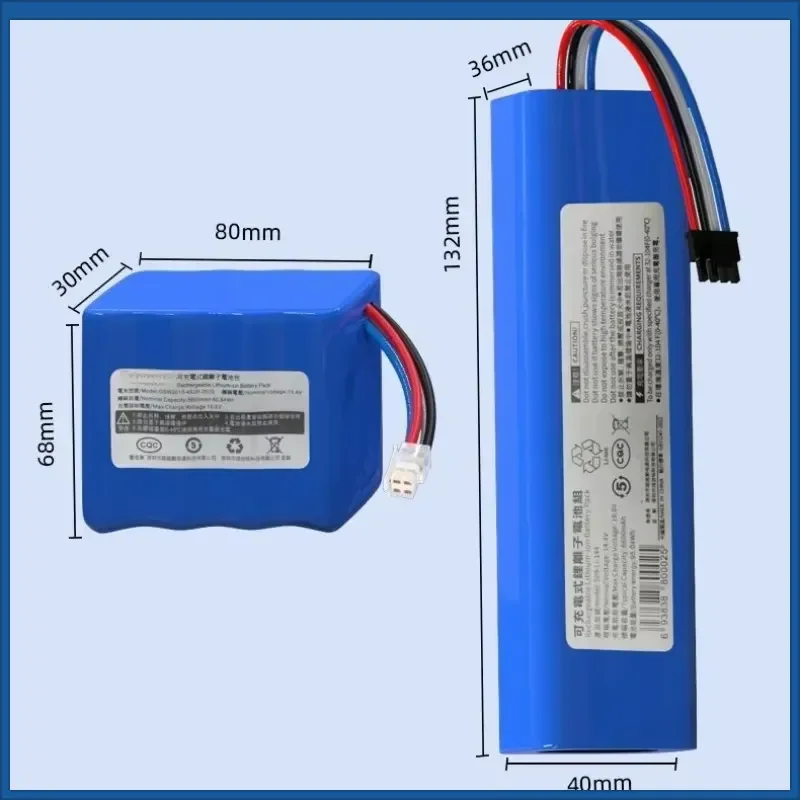 5200mAh 5600mAh 6600mAh 14.4V/14.8V Vacuum Cleaner Battery for NARWAL Floor - Cleaning Robot J1/J2/J3/J4