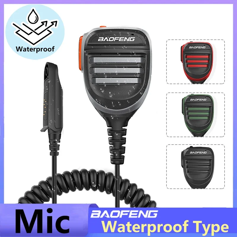 

Микрофон Baofeng UV68 Pro Max V2 Walkie Talkie Водонепроницаемый тип PTT UV 9R Динамик Микрофон для UV S22 Pro V2 BF 9700 GT3WP Ham Radio