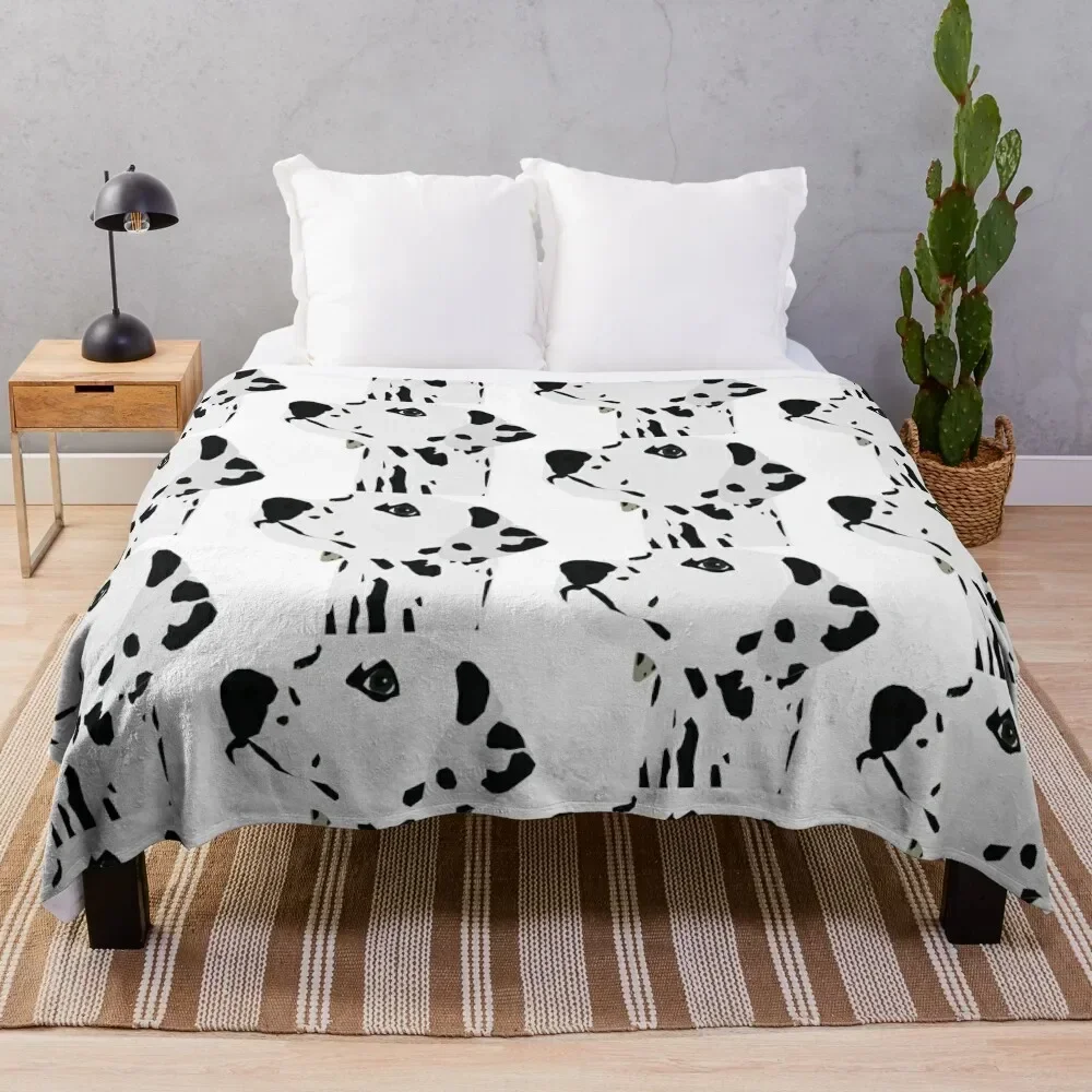 

Dalmatian Throw Blanket Soft Plush Plaid wednesday Sofa Quilt Blankets