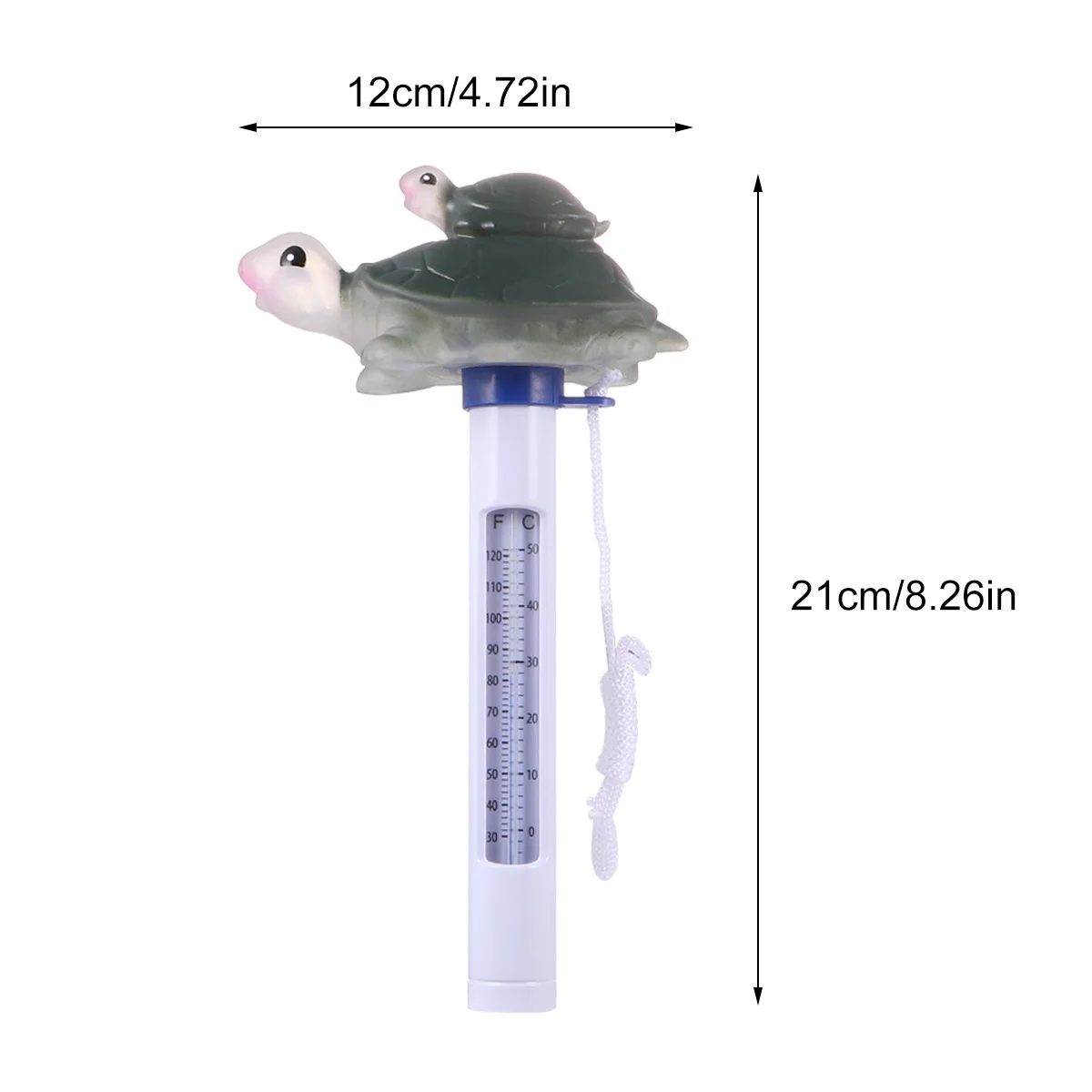 1 قطعة مقياس درجة الحرارة العائمة لأحواض استحمام ساخنة تصميم حيوانات كرتونية سهل الاختبار والقراءة في وقت الاستحمام