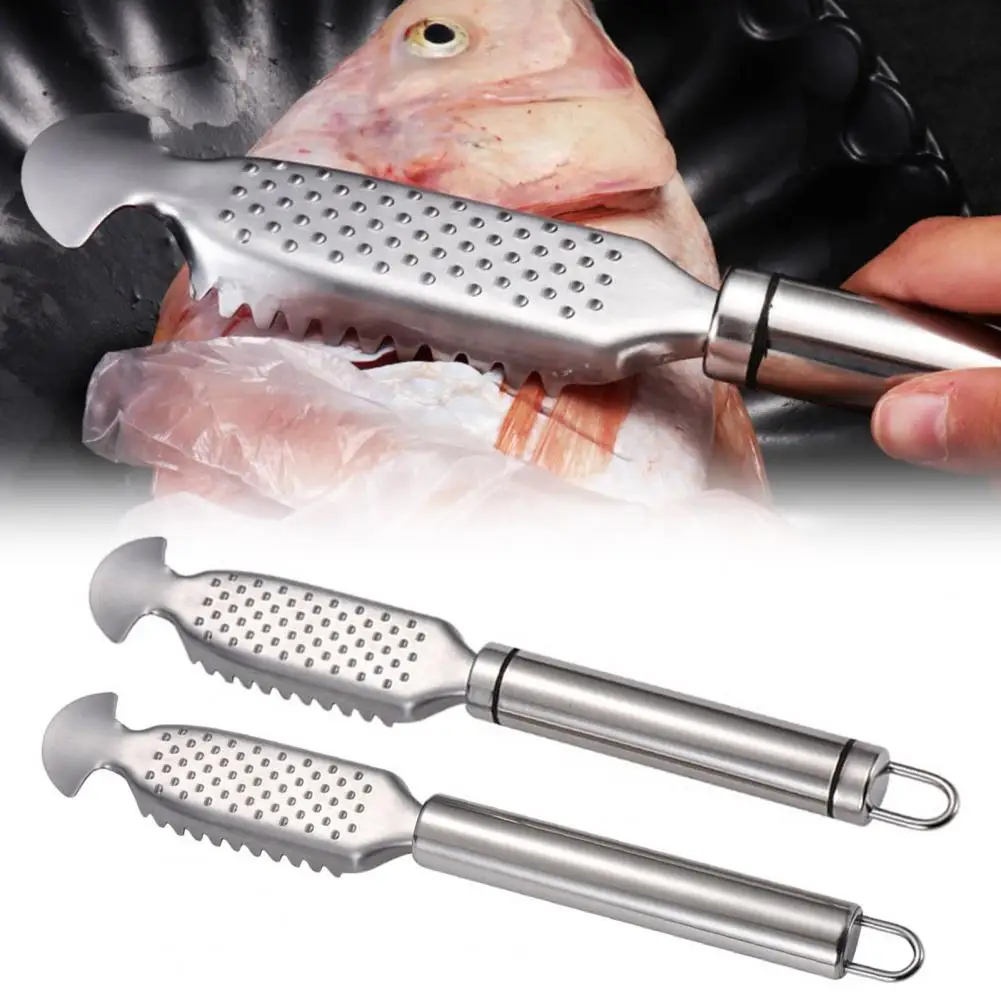 

Fish Scaler Tool Fish Descaler With Grooves Double-Row Tooth Fish Scraper Fishs Scale Scratch Cleaner For Scaling Cleaning