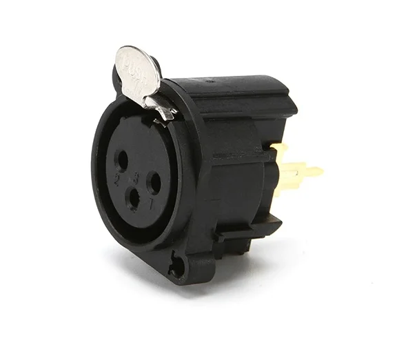 100pcs Plastic 3Pin XLR Male Plug / Female Socket Set Panel Mounted Connector 3Core XLR Converter Adapter Jack