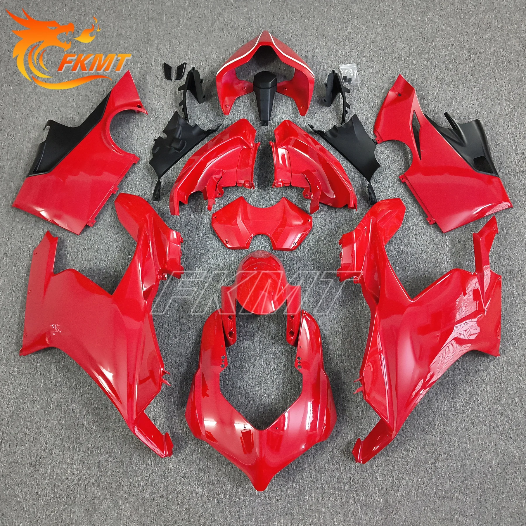 For DUCATI Panigale V4 V4S 2017-2020 Carbon Look Motorcycle Fairing Kit Front Rear Mudguard Side Panel Tail Hump Exhaust Cover