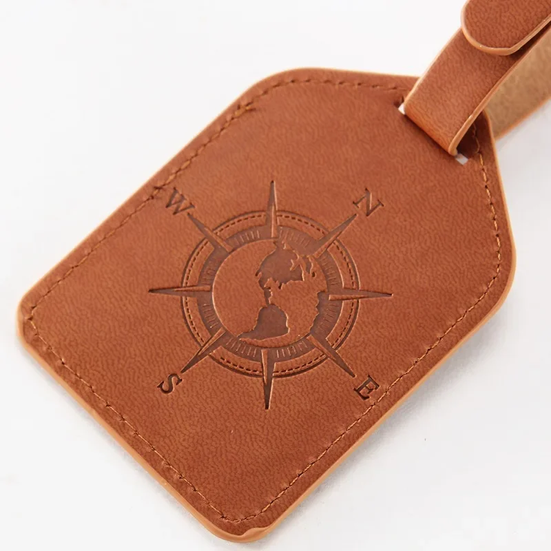 1pcs New Leather Suitcase Luggage Tag Label Bag Pendant Handbag Portable Travel Accessories Name ID Address Tags