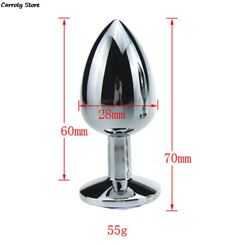 Sex Toys Products For Men Couples Small Size Metal Crystal Anal Plug Stainless Steel Booty Beads Jewelled Anal Butt Plug