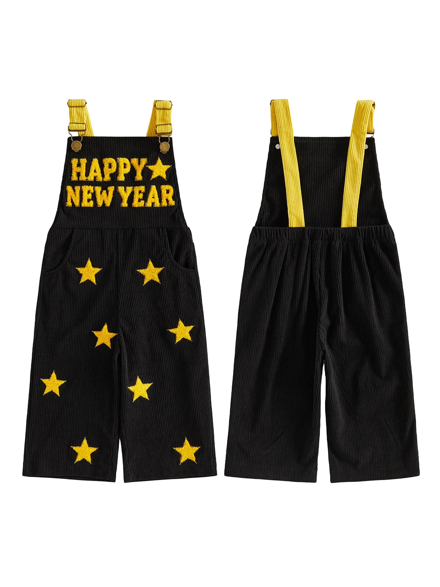 Happy Overalls Star Letter Year New Year Overalls Kids Happy Happy New Year Jumpsuit Professional Kids Happy New