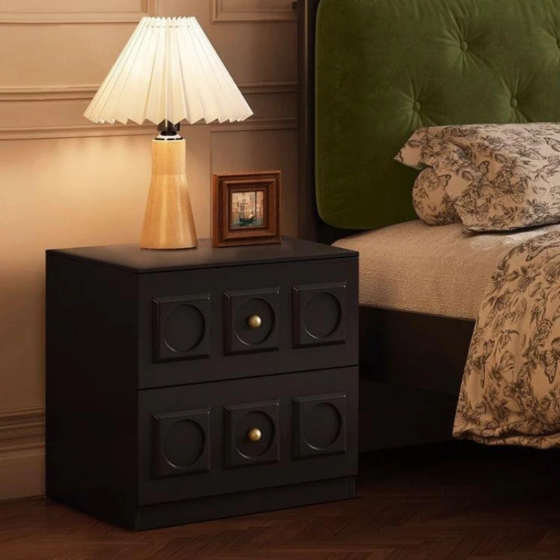 Medieval solid wood chest cabinet storage locker durable black module combination cabinet