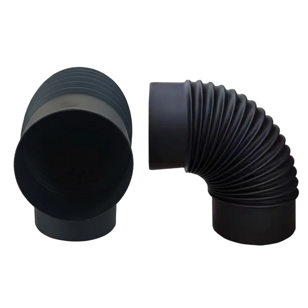 

Stainless Steel 90 Degree Elbow Pipe for Fireplace and Stove Venting Setup to Redirect Smoke and Enhance Ventilation Efficiency