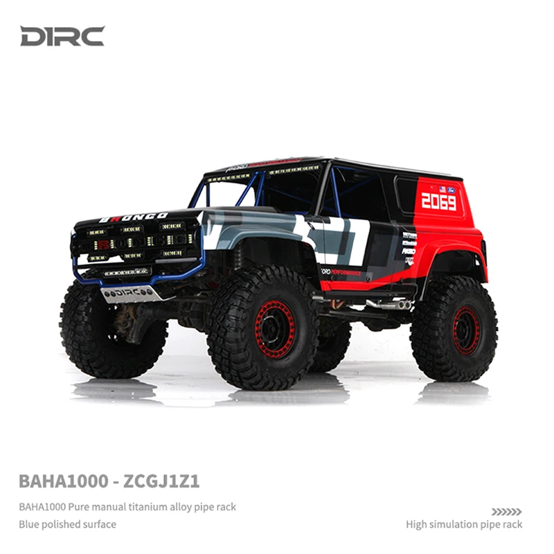 D1RC Baja baja1000 레이싱 카 바디 롤 케이지 완전 세트, 1/10 RC 크롤러 카 TRX4 포드 리마 티타늄 합금 파이프 프레임