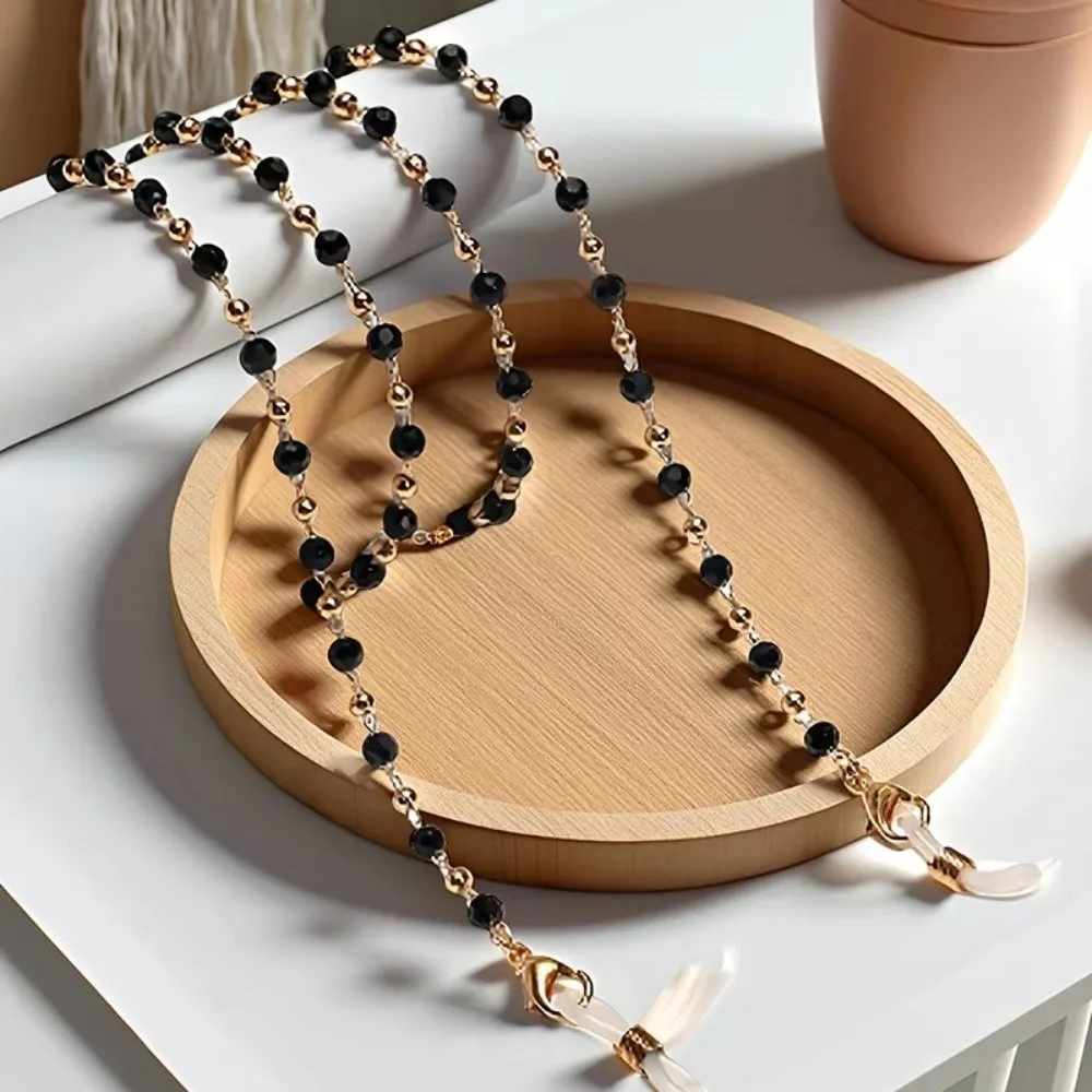 Trendy Crystal Bead Glasses Chain Beaded Design Neck Strap String Reading Glasses Lanyard Mask Chain Eyewear Straps For Women