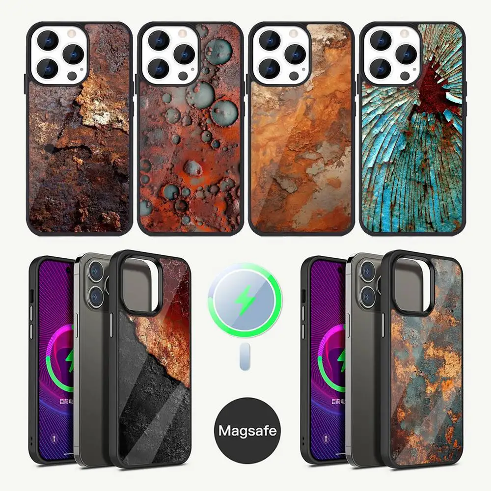 

Retro Industrial Style Rusty Phone Case For iPhone 17,16,15,14,13,12,11,Plus,Pro,Max Mini Magsafe Magnetic Wireless Charging