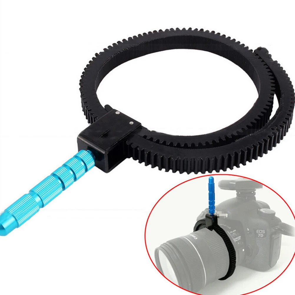 Flexibler, verstellbarer Getrieberinggürtel mit Handgriff für DSLR-Kamera, Follow-Focus-Zoomobjektiv