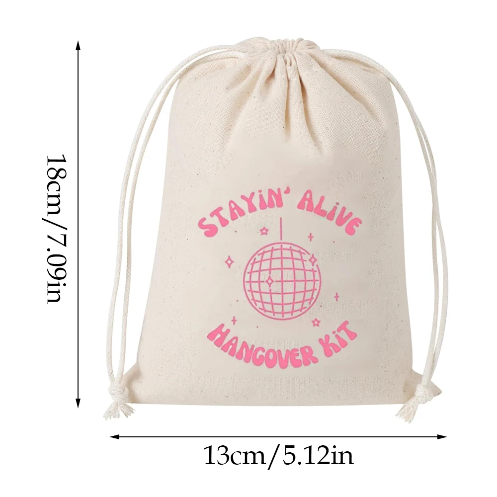 5 قطعة Stayin 'Alive Hangover Kit الرباط حقيبة مجموعة الاسترداد لحفلة العازبة آخر ديسكو الزفاف دش الزفاف الديكور