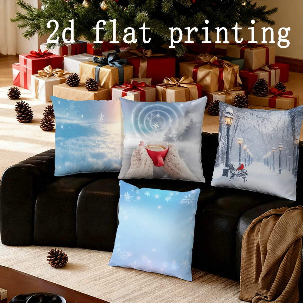 

Home Decor Winter Scenes Pillow Covers Suitable For Sofa Bedroom Car Pillow Cover Cushion Rectangular Back Cushion