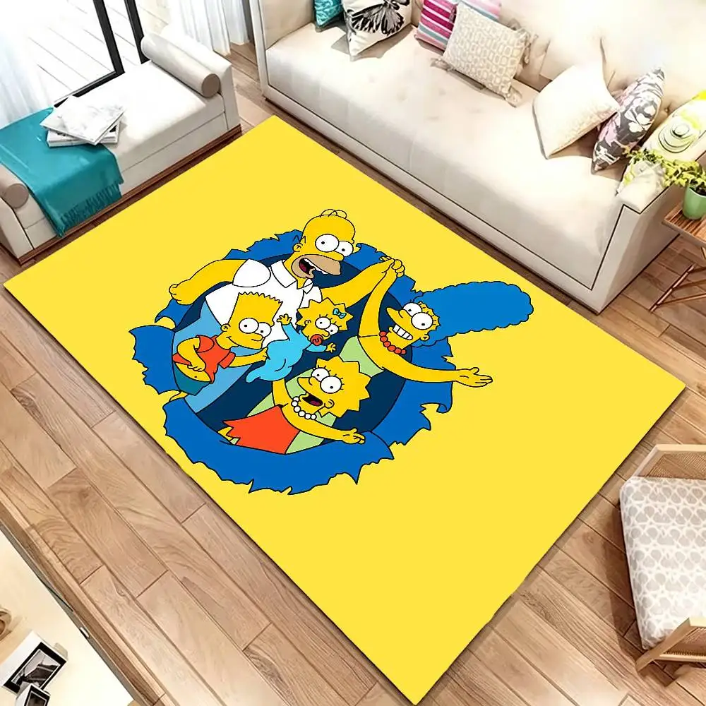 Cartoon S-Simpson-N Floor Mat Rugs Soft Bedroom Floor Anti-skid Household Carpets