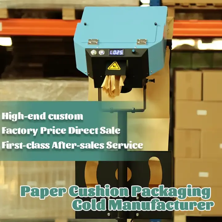 New Global Compostable Kraft Wrapping Void Fill Packaging Paper Cushion Making Machine
