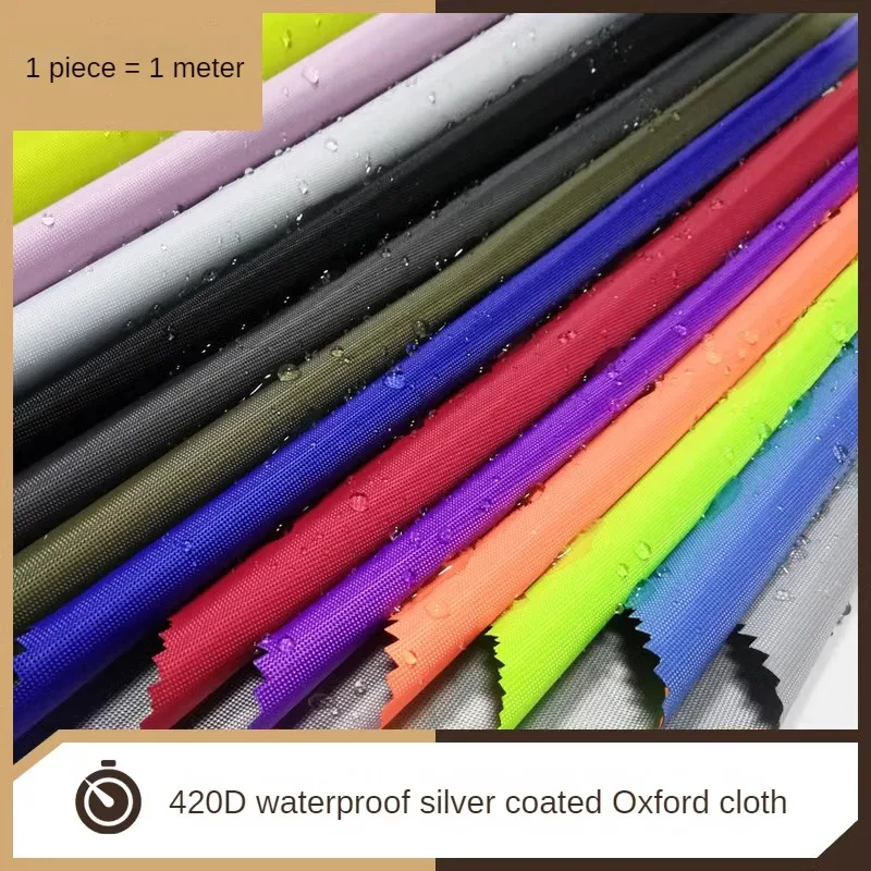 Zilver Gecoat Waterdicht Oxford Stof Bij Meter Voor Tent Douchegordijn Luifel Paraplu Naaien Draagbare Doek Effen Grijs Zwart