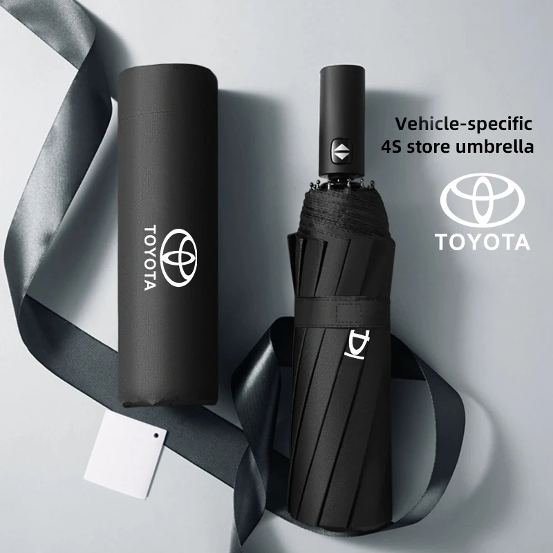 Car Portable Automatic Folding Umbrella UV Resistant Umbrella For Toyota GR Corolla Yaris Aygo Prius Camry Auris Avensis 4Runner