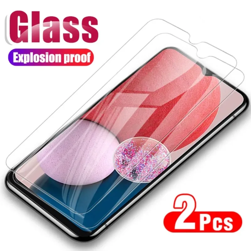 2pcs Tempered Glass For Samsung Galaxy A54 A34 A14 A13 Glass Screen Protector Sumsung A32 A52 A72 A33 A53 A73 Protective Film