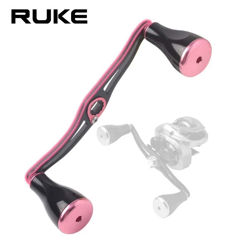 Ruke nowy uchwyt kołowrotka wędkarskiego stop aluminium podwójny rocker długość 130mm 7*4/8*5mm otwór garnitur Dai/Shi/Ab uchwyt kołowrotka akcesoria zrób to sam
