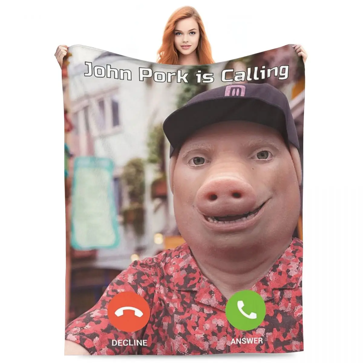 Trending John Pork Is Calling Blankets Fleece Sofa Throw Blanket Portable for Couch Bedding Outdoor Throws Bedspread Quilt