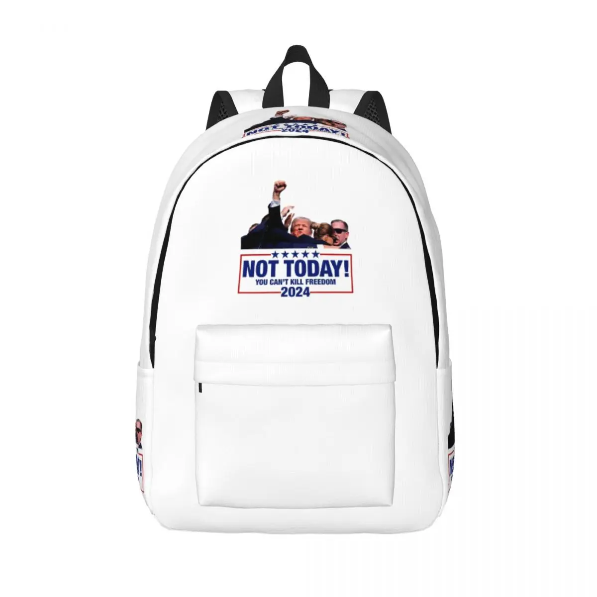 Not Today Trump Shooting Classical Backpack School Hiking Travel Fight For America Daypack for Men Women Laptop Canvas Bags