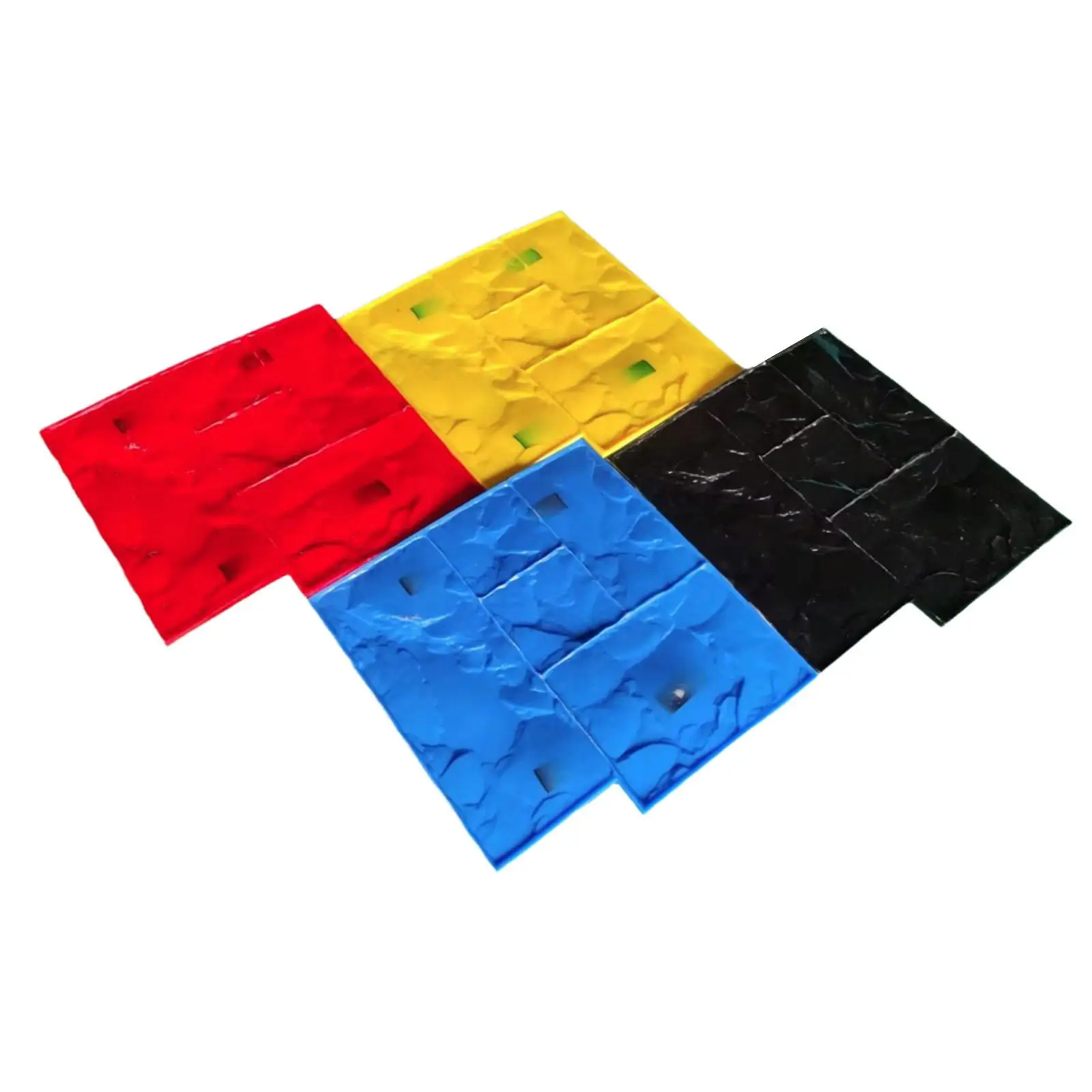 

4 Pieces Realistic Concrete Texture Mat Seamless Stamp for Concrete Ground