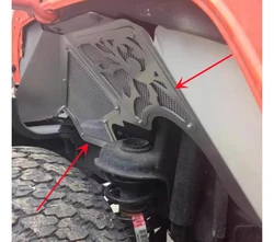 2Pcs Front Inner Fender Kit Aluminum Spider Lining For Jeep Wrangler JK 2007-2017 LantSun J256