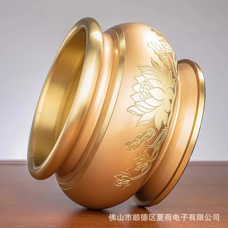 DSAHousehold indoor offering Buddha lotus burner offering incense plug incense Guanyin incense burner bowl Ding burner