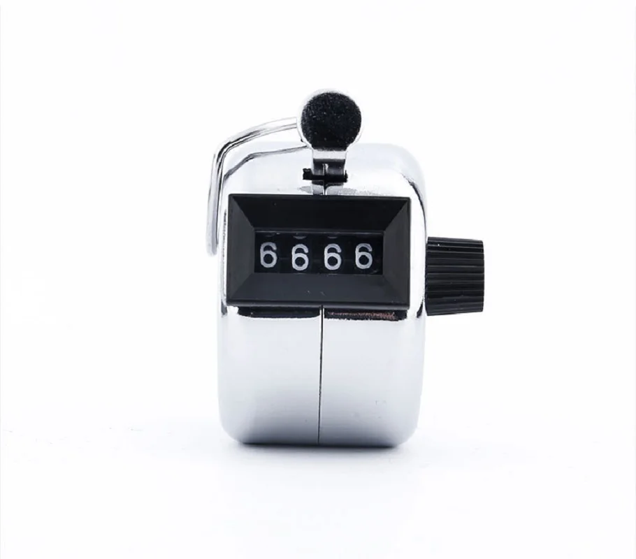 4 Digit Number Hand Held Tally Counter Mini Mechanical Digital Hand Tally Counter Manual Counting Golf Clicker Training Counter