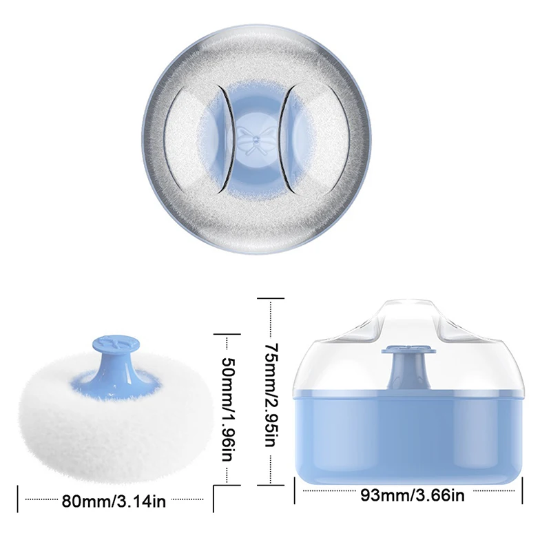 1 STKS Talkpoeder Poederdons Met Doos Baby Zacht Gezicht Lichaam Cosmetische Poederdons Talkpoeder Spons Box Case Container