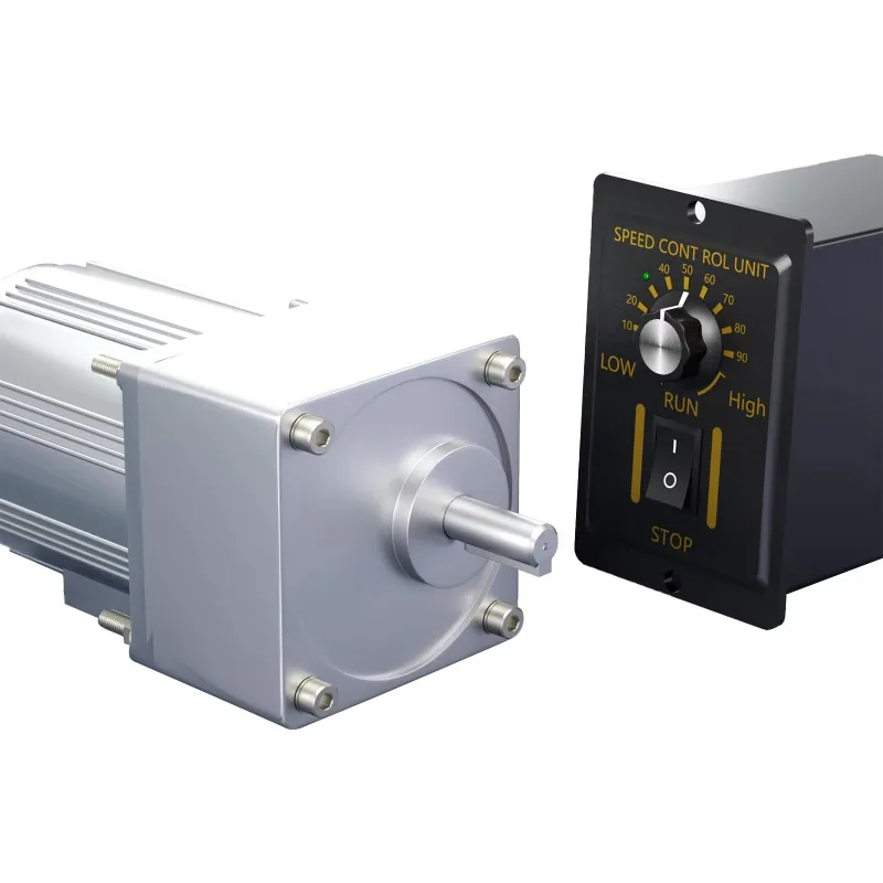 Lunyee 220V 25W Low Speed High Torque AC Induction Gear Motor Variable Speed with 20 Ratio Gearbox for Material Handling