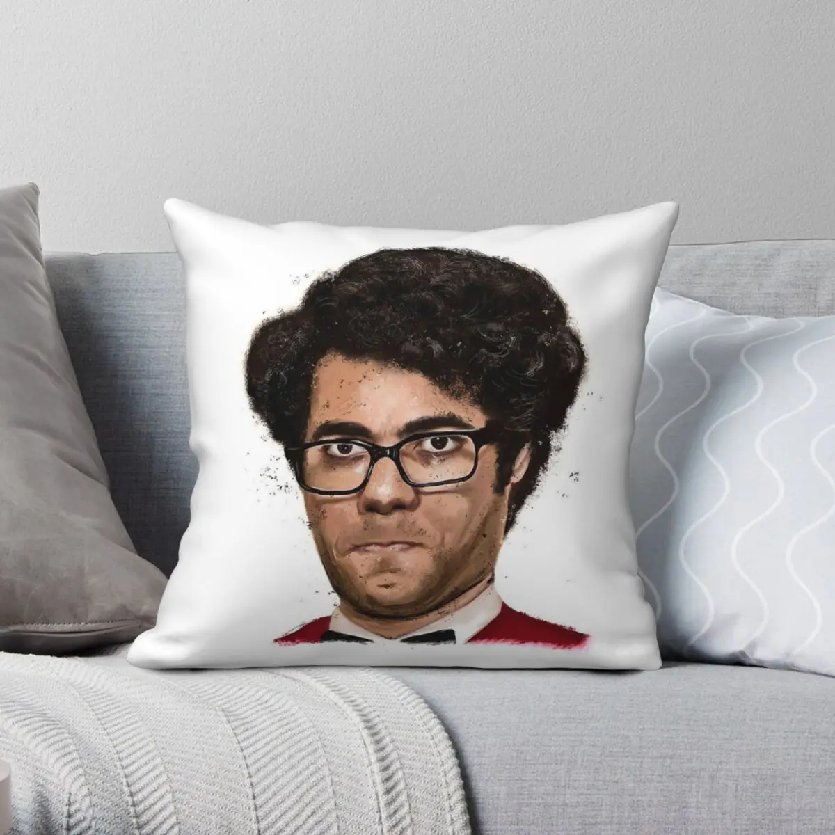 IT Crowd Maurice Moss Pillowcase Polyester Linen Velvet Pattern Zip Decor Throw Pillow Case Car Cushion Cover