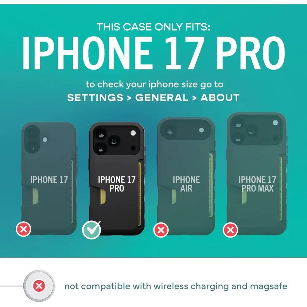 ®   iPhone 17 Pro Wallet Case - Wallet Slayer Vol. 1 [Slank + beschermend] Creditcardhouder - Drop Getest Flip Verborgen kaartsleuf Co