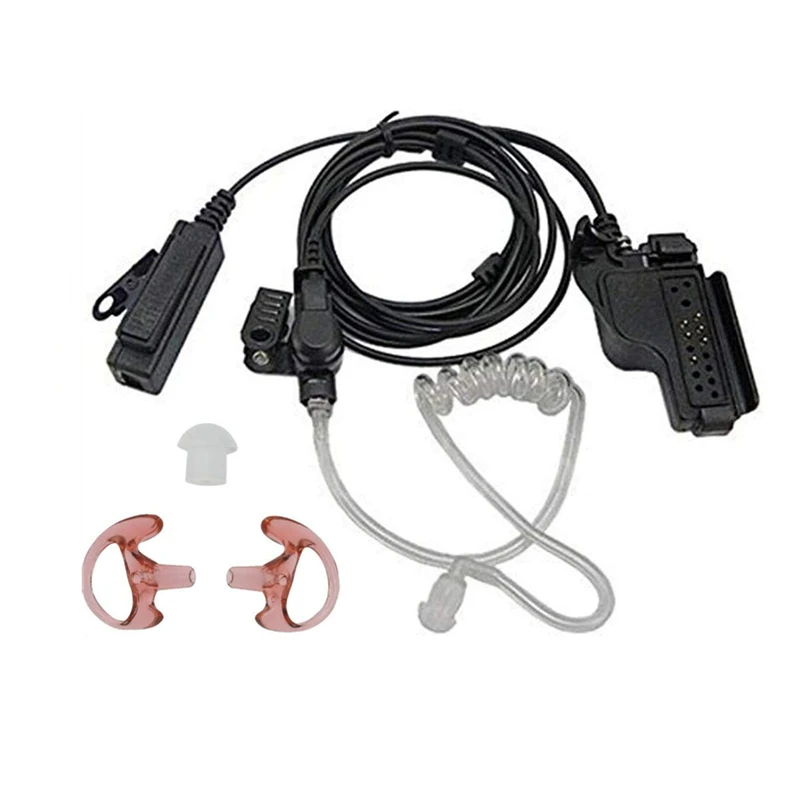 Wire Acoustic Tube Earpiece, Headset Mic, Noise Reduction, Reinforced, Compatible with Motorola XTS 1500, XTS 2500, XTS 3000