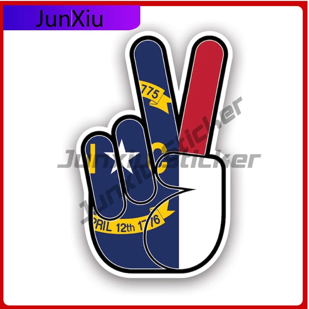 

North Carolina State Shaped Peace Sign Cool Car Waterproof Vinyl Decal For Mobile Phones Decor Decor Protection Creative