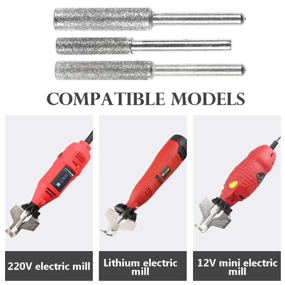 Chainsaw Sharpeners 6 Pieces with Emery Material Offers 4mm 4 8mm 5 5mm Burrs for Enhanced For Sharpening Effectiveness