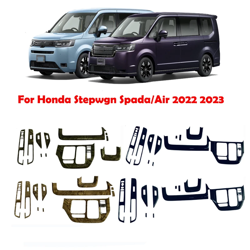 

RHD For Honda Stepwgn Spada Air 2022 2023 window rise swtich center conlose Storage box water cup holder gear shift panle cover