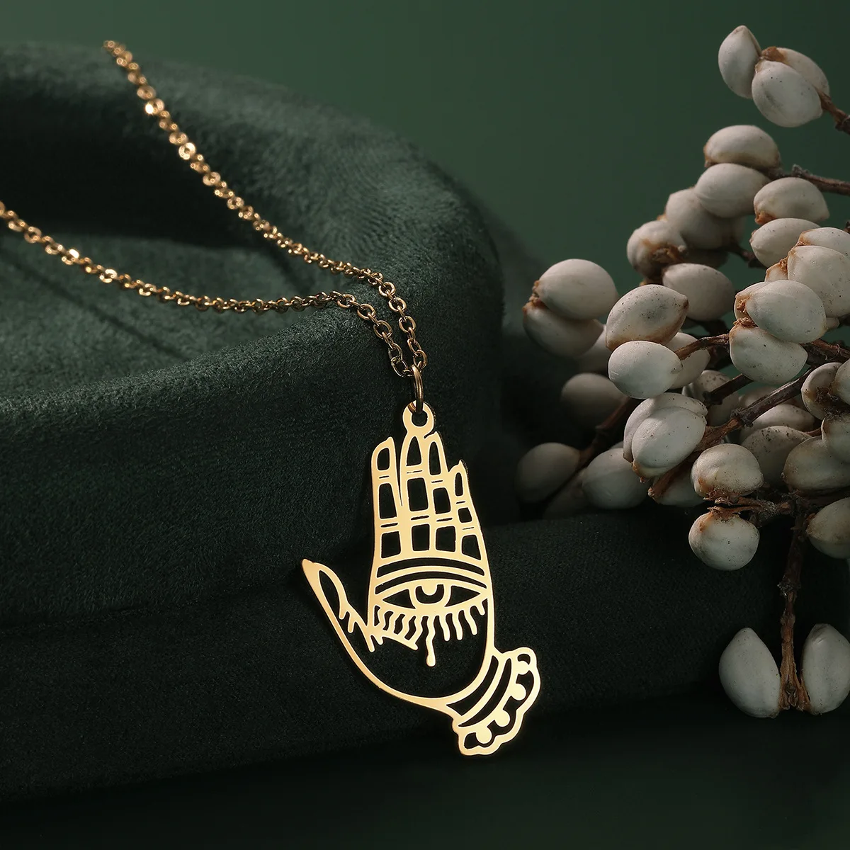 

Ожерелье Хамса, золотое женское/мужское золотого цвета, амулет-талисман, цепочка, ожерелья, ювелирные изделия, колье для мужчин