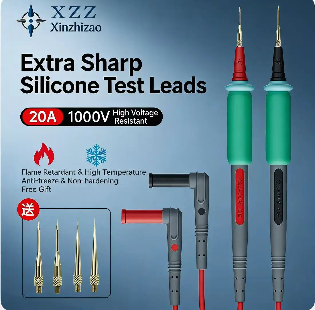 XZZ XINZHIZAO P2 Probe Tip Extra Sharp Multimeter Pen 1000V 20A Super Conducting Universal Multimeter Probe Replaceable